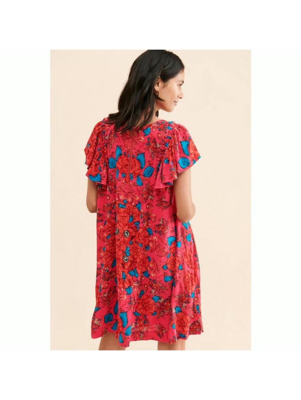 Free People Women's Multi and Red Dress